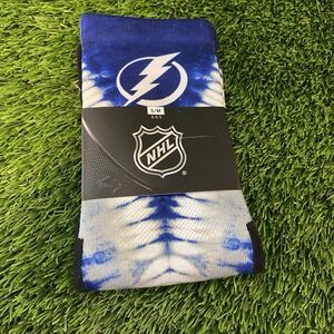 NHL Tampa Bay Lightning Bolts Crew Socks Size S/M 6-8.5 Rock Em Blue & White NWT